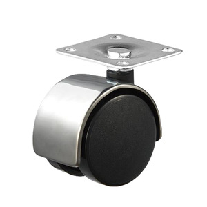 Furniture <b>Caster</b> 2 Inches Polyurethane <b>Wheel</b> Threaded Stem Plain Bearing Durable Commercial Use - Product Image 3