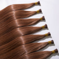 Extensions de cheveux à la kératine, mini-bondées, pointe en I, cheveux humains russes Remy bruts, super double drawn
