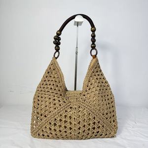 Nouveau sac cabas de plage pour femme, style panier de plage ajouré en paille tressée, style décontracté - Product Image 3
