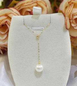 Feirun จี้น้ำจืด3A 8-8.5มม. ทองคำแท้<span class=keywords><strong>สี</strong></span>เหลือง18K - Product Image 3