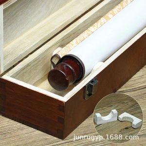 Boîte rectangulaire en bois massif pour calligraphie et peinture, 36x7x7cm, avec couvercle rabattable et verrouillable, pour bijoux, œuvres d'art et cadeaux - Product Image 2