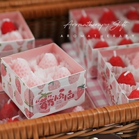 Bougie parfumée artisanale en forme de fraise, mini bougie aromathérapeutique, décoration d'intérieur, souvenirs de mariage, bougie en soja parfumée