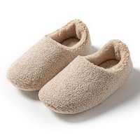 Chaussons d'intérieur pour femmes en polaire corail, à bout rond, semelle EVA, en peluche, pour stock en magasin, usage intérieur, chambre, chaussures de maternité, en grande quantité