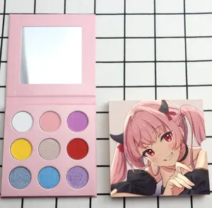 Paleta de sombra de olho rosa personalizada, paleta de sombra de olho rosa vegan cosméticos faça você mesmo