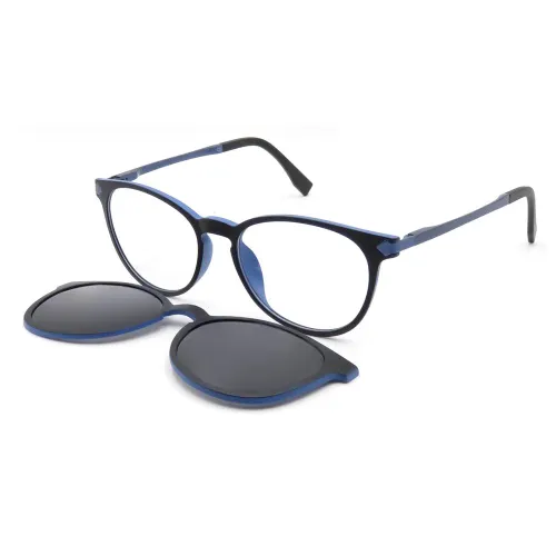 Óculos de sol tipo gato tr90, óculos de sol da moda, magnético, com clipe