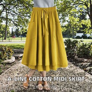 Fashion Women's Flare Hem Bow Knot <b>High</b> Waist Midi A-Line Pleated Skirt - Product Image 2