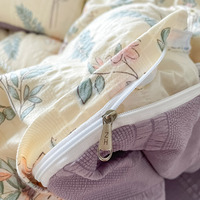 Luxe nouveau coton mousse Jacquard imprimé frais comme doux et confortable ensemble de draps de lit quatre pièces feuilles imprimé couverture ensembles de literie