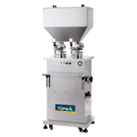 Machine de remplissage de crème liquide semi-automatique à entraînement pneumatique spécialisé avec composants de moteur central