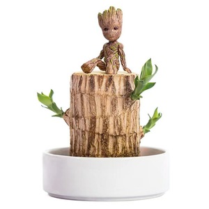 White Round Resin <b>Pot</b> Tray Lightweight Durable For Desktop Floor <b>Standing</b> Use - Product Image 3
