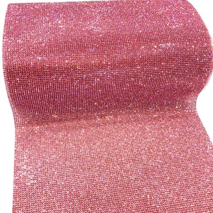 접착 라인 석 시트 및 핫픽스 라인 석 다이아몬드 시트 장식에 S173 24cm * 10 야드 길이 블링 블링 아이언 - Product Image 3