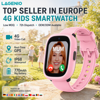 Montre connectée pour enfants LAGENIO Global Agent 4G, carrée, avec carte SIM, appel vidéo, WIFI+GPS+LBS, localisation TFT, SOS, IP68
