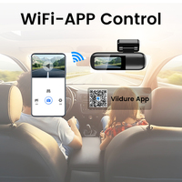 Mini caméra embarquée Wifi avec écran 1,47 pouces, enregistrement en boucle, double objectif avant et arrière, caméra embarquée 2K, caméra de voiture DVR