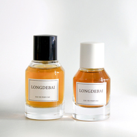 Bouteille de parfum en verre ronde vide de luxe BAIDE 30ml 50ml 100ml avec pulvérisateur à pompe bouchon noir blanc