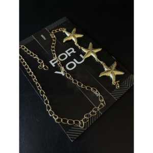 เข็มขัดโซ่สีทองพร้อมจี้รูปปลาดาว สไตล์ Y2K เข็มขัดโลหะสำหรับผู้หญิง - Product Image 3