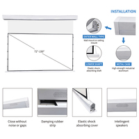 Écran de projecteur de photons à tension électrique flottante 40CM Film d'extension transparent suspendu Interface d'alimentation bidirectionnelle