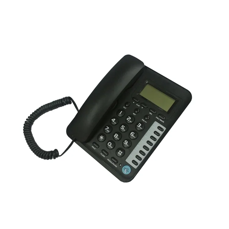 Kingtelバッテリーフリースピーカーフォン (発信者ID付き) 8スピードダイヤルキーメッセージ待機中のビジネス電話ホテルの電話