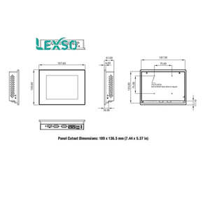 คอมพิวเตอร์อุตสาหกรรม Lexso ขนาด 7 นิ้ว แบบสัมผัส ไม่มีพัดลม ดีไซน์บางเฉียบ แรม 32GB DDR4 3200MHz มาตรฐาน IP66 รองรับ Ethernet ความละเอียดหน้าจอ 1280x800 - Product Image 3