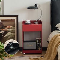 Table basse de rangement mobile, style rétro minimaliste, table d'appoint en métal pour salon, usage domestique