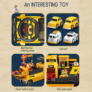 2 Em 1 Novo Passeio No Caminhão De Engenharia Do Carro Trilha Infantil Estacionamento Lote Deformação Garagem Toy Set - Product Image 6