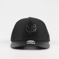 Casquette structurée Dobby à pois, personnalisable avec logo et étiquette d'entretien, visière incurvée en PU, sangle en cuir, unisexe, pour l'extérieur, vente en gros directe usine
