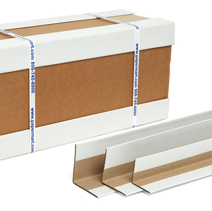 Recycled <strong>Corrugated</strong> Cardboard L-Shape Edge Carton White <strong>Paper</strong> Corner Protector - Product Image 3