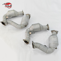 JTLD Downpipe d'échappement haute performance en acier inoxydable avec bouclier thermique pour Audi S5 B8