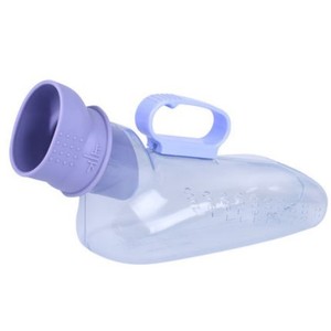 Portable Oval Plastic <b>Standing</b> Urinal For Men And Women With Hand Press Flush <b>Control</b> - Product Image 1