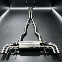 Ensemble d'échappement universel anti-corrosion en acier inoxydable poli miroir, fixation droite par perçage pour G12 750i 4.4T