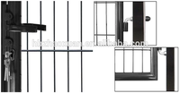 Vente en gros Design moderne Cour Acier Métal Porte battante Porte principale Entrée personnalisée Portes à battant simple/double