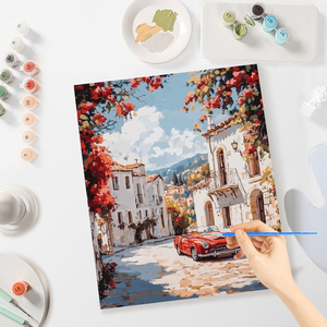 CHENISTORY Kit Pittura con Numeri Fai da Te per Adulti, Paesaggio Urbano e <span class=keywords><strong>Auto</strong></span>, Artigianato per Decorazioni Casa, Regalo - Product Image 4