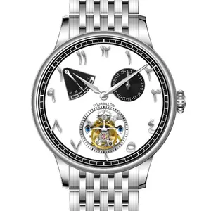 2020 High End Reloj Meeuw Automatisch Uurwerk Horloge Romeinse Dubbele Mechanische Mannen Horloge Vliegende Tourbillon