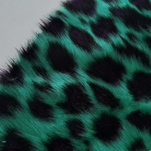 Autumn Winter Warm Fashion Home Textile Manufacturer's Faux <strong>Fur</strong> Printed Spotted <strong>Green</strong> for Sofa Cover Pillow - Product Image 4