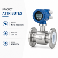 Medidor de Flujo Electromagnético Industrial NOVA con Revestimiento de PTFE, 4 a 20 mA, Modbus RS485