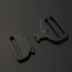 Alloy Buckle For <b>Pet</b> <b>Leashes</b> 40mm Inner Diameter Adjustable Metal Buckle Black Silver Color Bag Accessories - Product Image 1