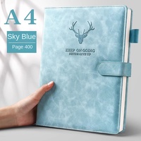 Carnet de haute qualité, épaissi, 400 pages, ligné, en cuir souple, pour affaires, disponible en format A4