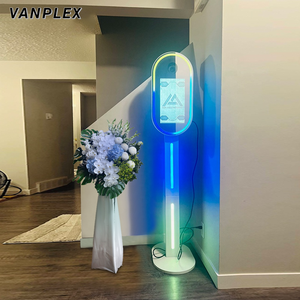 Oval DSLR fotoğraf kabini, bilgisayar sistemli DSLR kamera selfie fotoğraf kabini makinesi, parti etkinlikleri için 15.6 inç. - Product Image 1