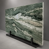 Grande dalle de marbre vert Victoria naturel poli pour plan de travail de cuisine, meuble-lavabo de salle de bain, revêtement mural, carrelage de sol