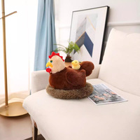 Peluche super douce Poule avec poussins, adorable jouet réconfortant, ensemble poulailler pour les 2 ans et plus, 31cm-50cm