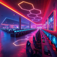Plafonnier Disco Hexagonal RGB d'Ambiance pour Salle de Jeux, Salle de Sport, Boîte de Nuit, Fête – Vente en Gros