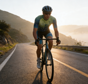 Ensemble maillot et cuissard de cyclisme Endurance Focus, écologique, respirant, évacuant l'humidité, pour la conduite sur route, <span class=keywords><strong>tenue</strong></span> de vélo pour les sorties en club - Product Image 1