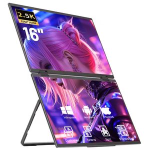 Bán Buôn Chơi Game Thiết Kế 16 Inch Điện Thoại Di Động Máy Tính Xách Tay Màn Hình Kép Gấp Màn Hình Di Động Cho Du Lịch Văn Phòng - Product Image 1