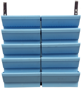 Décoration murale verticale, bac à plantes en plastique écologique avec trou de drainage pour une utilisation intérieure/extérieure et suspendue - Product Image 6