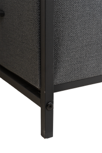 Cómoda de tela Hua Cheng con 5 cajones, MDF, acero inoxidable, organizador de almacenamiento moderno para dormitorio, gabinete independiente - Product Image 5