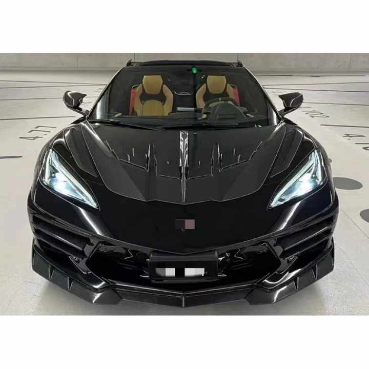 Real Carbon Fiber ZR1 Style Front Splitter Lip Set For Chevrolet Corvette C8 (2020-2025) NexaNovo