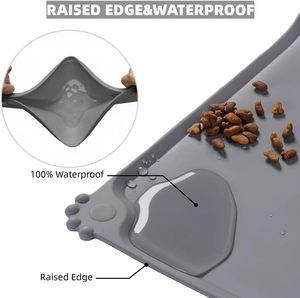 Silicone Pet Bowls Mat Non Slip Pet Food Mat for Dog Cat Foldable Pet Feeding Mat Waterproof <b>Placemat</b> for Indoor Outdoor Travel - Product Image 2