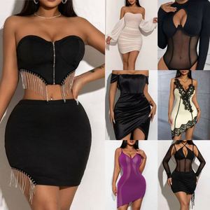 2025 nuevos vestidos sin mangas informales elegantes para mujer, vestido de noche para mujer, estilo mixto y combinado - Product Image 2