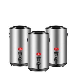 Bubble Tea Container plastic buckets with tap insulation bucket 8l 10l 12l thermos for cold and hot beverages