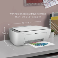 2025 Infaste HP DeskJet 2722 multifungsi, Printer Inkjet warna multifungsi semua dalam satu mendukung pencetakan jaringan nirkabel