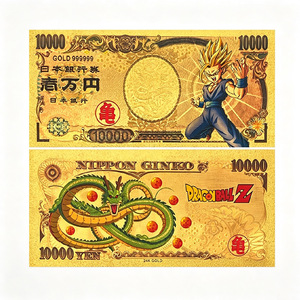 Tarjeta de Billete de 10000 Yenes con Lámina Dorada de Anime Japonés <span class=keywords><strong>Dragon</strong></span> <span class=keywords><strong>Z</strong></span>, 7 Diseños, Regalo Coleccionable de Manga - Product Image 2