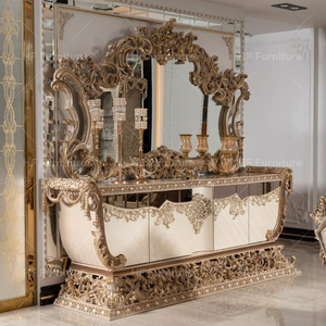 Armadietto della credenza Dubai di Design turco di lusso in legno intagliato antiche madiere Buffet armadi - Product Image 5